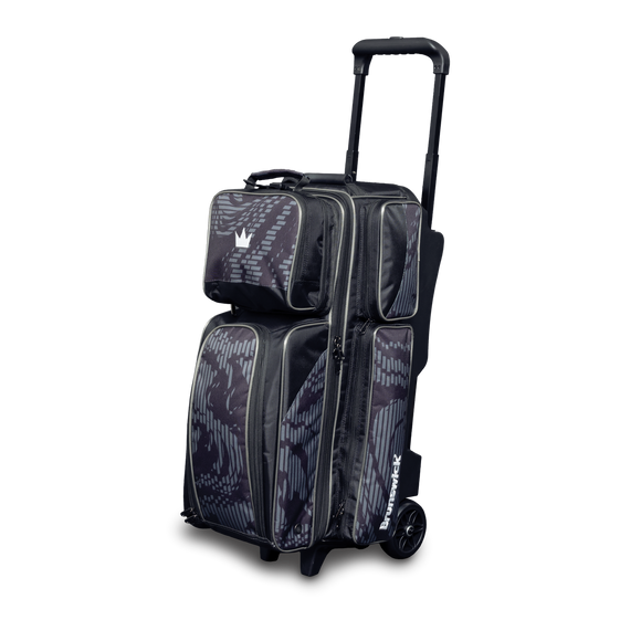 Brunswick Punisher Triple Roller Bowling Bag - Grey